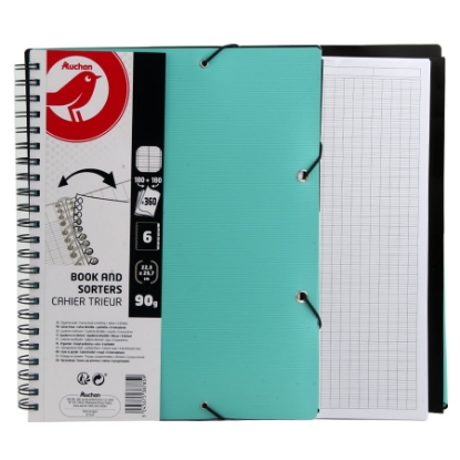 Picture of University Wire-bound notebook 90 French sheets 90 g 22.3 ×29.7 Auchan