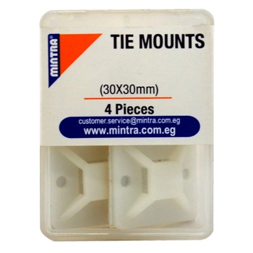 Picture of Adhesive Tie Mounts Box 30 x 30 mm 4 Pieces - Mintra 94469