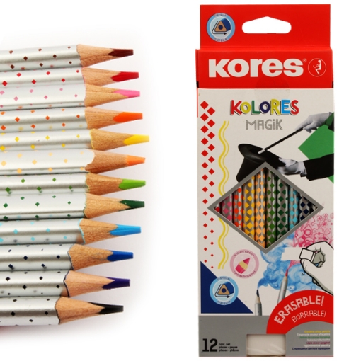 Image de Crayons en bois, 12 pièces, Modèle Magic Kores 93315