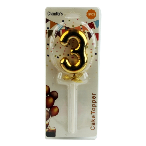 Picture of Plastic topper numbers silver and gold
