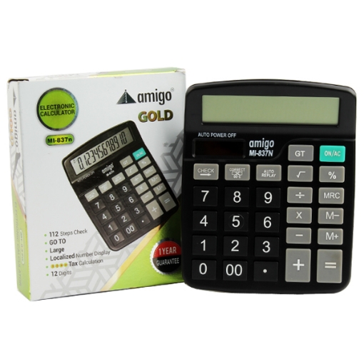 Picture of AMIIGO OFFICE CALCULATOR 12 DIGITS MODEL MI 837 N