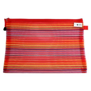 Show details for Red Striped Smash Plastic Zipper Folder B4 Simba - QCD Picture of Red Striped Smash Plastic Zipper Folder B4 Simba - QCD
