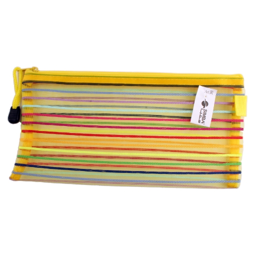 Picture of FILE PROTECTOR WITH ZIPPER SMASH LINED YELLOW QCD A6