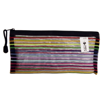 Zeige Details für Tasche mit Reißverschluss Schwarz gestreift Größe A6 Simba Modell QCD-A6 Bild von Tasche mit Reißverschluss Schwarz gestreift Größe A6 Simba Modell QCD-A6