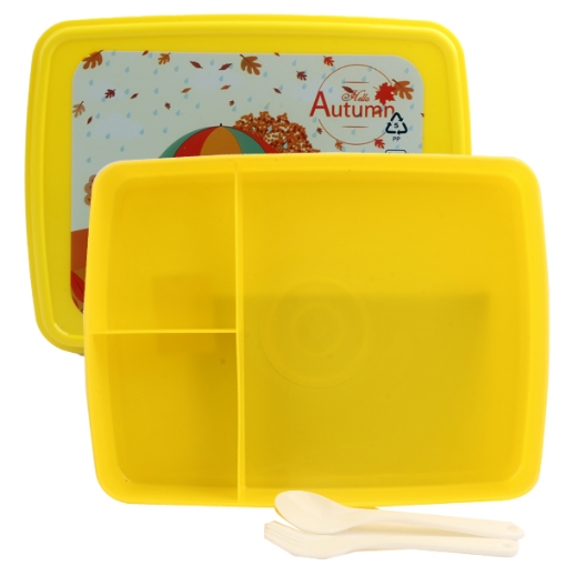 Picture of Healthy Plastic Lunch Box 3 Fork + Spoon - Miao 8855