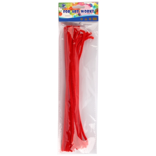Imagen de Varillas de Alambre Flexible con Terciopelo Bolsa de 20 Piezas Rojo Simba Modelo MT205