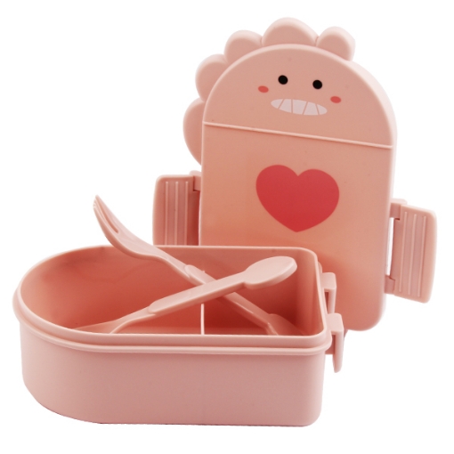 Picture of Dinosaur Lunch Box Divided 2 + Fork and Spoon - AP -1