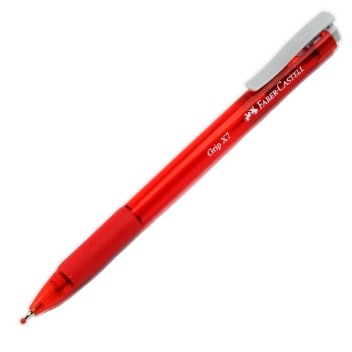 Picture of Malaysian Click Ballpoint Pen Red - Faber Castell GRIP X10X7