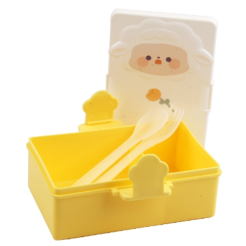 Show details for لانش بوكس غطاء محكم الغلق شكل حمل مقسم 2 + شوكة وملعقة - AP-5 Picture of لانش بوكس غطاء محكم الغلق شكل حمل مقسم 2 + شوكة وملعقة - AP-5