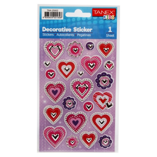 Picture of 3D Sticker Stars Colored 1 Sheet - Tanex 25002