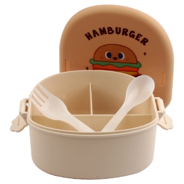 Show details for لانش بوكس مقسم 3 + شوكة ومعلقة - AP -4 Picture of لانش بوكس مقسم 3 + شوكة ومعلقة - AP -4