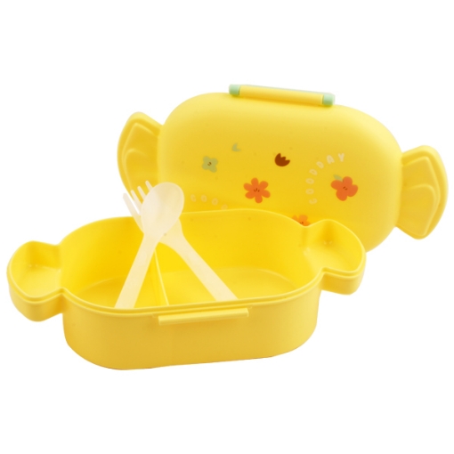 Picture of Lunch Box Bonbon Airtight Lid Divided 2 + Fork & Spoon Model AP-2