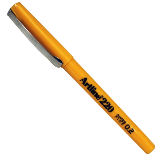 Picture of Yellow Felt Tip Pen 0.2mm - Art Line EK220N