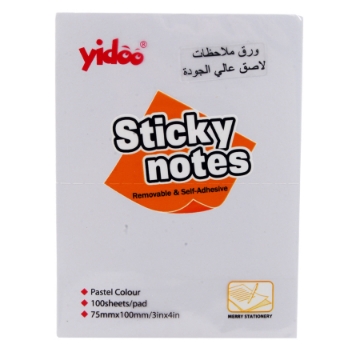 Agrandir l'image de ستيكي نوت سادة 100 ورقة لون لبني فاتح باستيل مقاس 7.5 * 10 سم يادو موديل SN3626 Image de ستيكي نوت سادة 100 ورقة لون لبني فاتح باستيل مقاس 7.5 * 10 سم يادو موديل SN3626