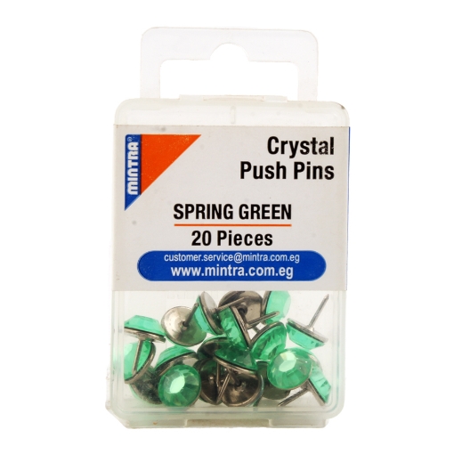 Picture of Mintra Office Pins Plastic Box - Spring Green - 20 Pins Model 95681