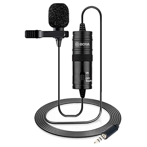 Bild von Audioaufnahme-Mikrofon BY-M1 funktioniert mit allen Smartphones, Kameras, DSLRs, Audio- und Videoaufzeichnungsgeräten, schwarz, Boya Modell KX2948