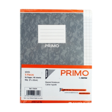 Agrandir l'image de 5 كشكول جامعي سياس دبوس 96 ورقة، 17 * 22 سم بريمو Image de 5 كشكول جامعي سياس دبوس 96 ورقة، 17 * 22 سم بريمو