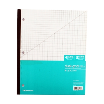 Agrandir l'image de Carnet universitaire agrafé avec colle 80 feuilles quadrillées 27,5 x 21 cm Office Depot Modèle 458-306 Image de Carnet universitaire agrafé avec colle 80 feuilles quadrillées 27,5 x 21 cm Office Depot Modèle 458-306