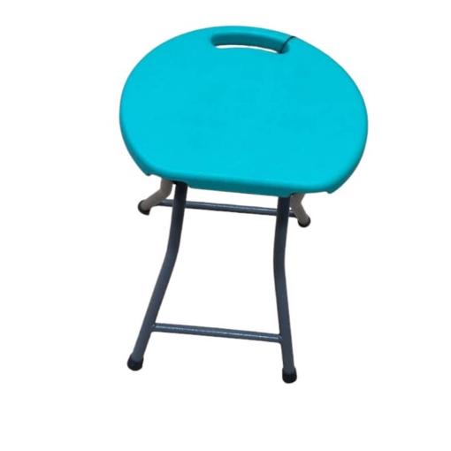 Picture of Aqua Green Plastic Round Foldable Chair with Metal Frame 32 x 71 cm - Mintra 07814