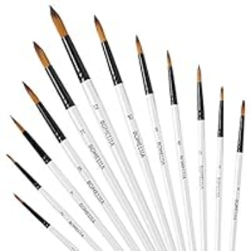Zeige Details für Wasserpinselset - Acryl - Öl 12 Pinsel / Karte Rundspitze - Bomejia A7001Z Bild von Wasserpinselset - Acryl - Öl 12 Pinsel / Karte Rundspitze - Bomejia A7001Z