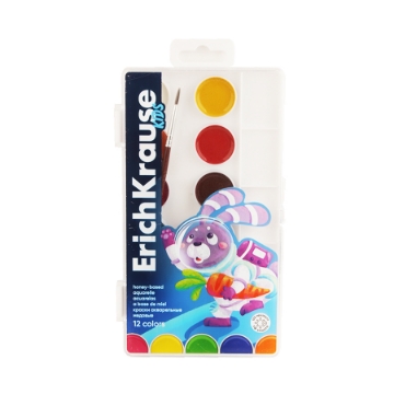 Zeige Details für Wasserfarbenset aus Kunststoff – 12 Farben + Pinsel – Erich Krause Modell 61363 Bild von Wasserfarbenset aus Kunststoff – 12 Farben + Pinsel – Erich Krause Modell 61363