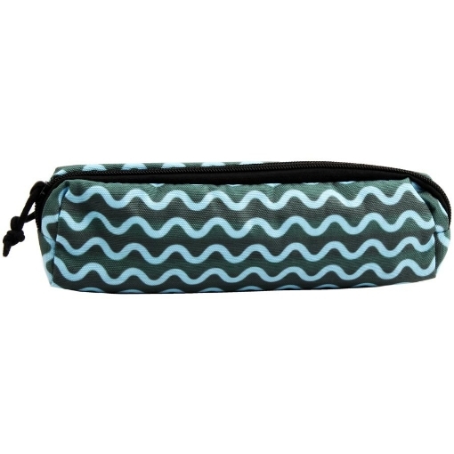 Image de Trousse en tissu, 1 fermeture éclair, imprimé Hello gris - Mintra 09463