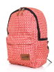 Imagen de Mochila Escolar 2 Cremalleras 2 Bolsillos Laterales 15 Litros, Estampado de Puntos Crema - Mintra 08933
