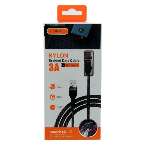 Picture of Data cable Nylon Braided - Type C Fast Charging - 1.2m LDNIO KX3479