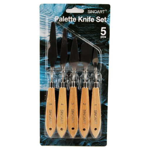 Picture of Sinoart Painting Knife Set 5 Pieces Sizes 1–5 - Model SFT092