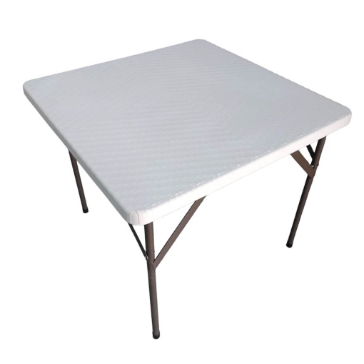 Picture of White Square Plastic Table with Metal Foldable Frame 74 x 88 x 88 cm - Mintra 07436