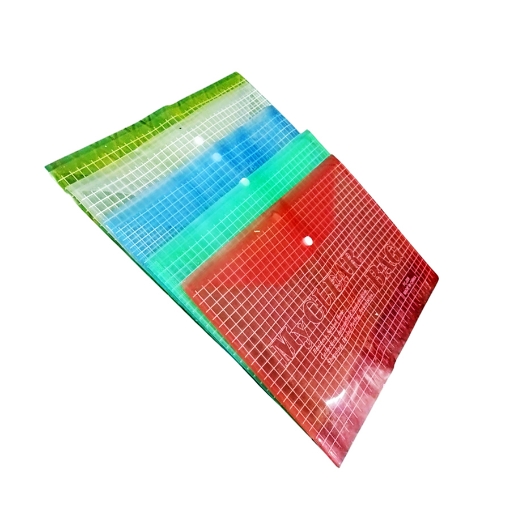 Bild von Kunststoffmappe mit Kapsel-Raster Foolscap transparente Farben 180 Mikron - Modell FC 209