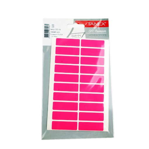 Picture of Handwriting Label Fuchsia 5 SHEETS A5 / 20 40 × 13 MM Tanex Model OFC-108