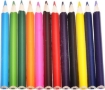 Image de Crayons en bois, 12 couleurs, triangle médical court Keyroad, Modèle KR971285.