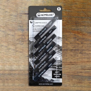 Show details for اصابع فحم مضغوط اكاميليا - كارت 6 اصابع درجات سوفت + ميديام + هارد - موديل CCP - 01 Picture of اصابع فحم مضغوط اكاميليا - كارت 6 اصابع درجات سوفت + ميديام + هارد - موديل CCP - 01