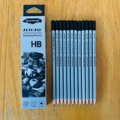 Image de Crayon graphite hexagonal Acmeliae gradué Modèle 8000-HB