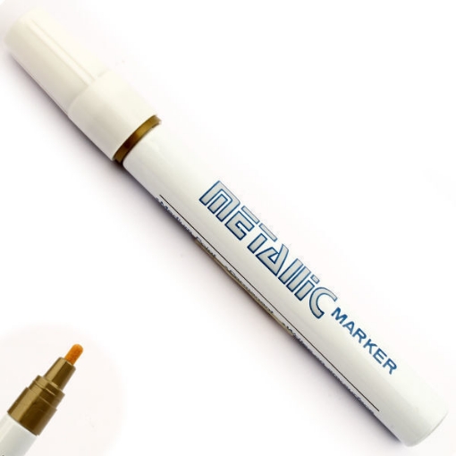 Bild von Koreanischer Doku-Marker in Goldfarbe - Metallic