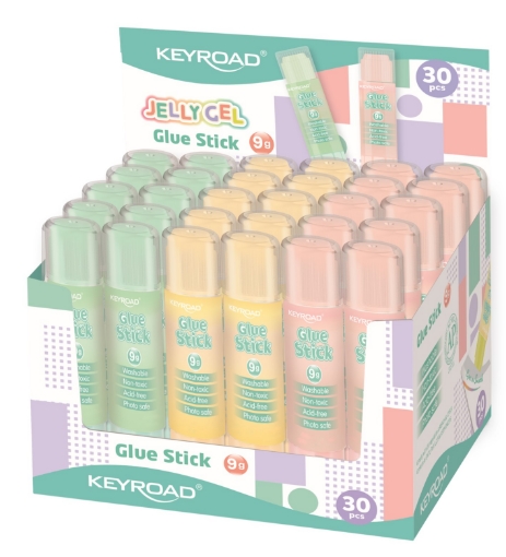 Image de Stick de colle Keyroad Jelly Gel 9 g – couleurs fluorescentes – modèle KR973114