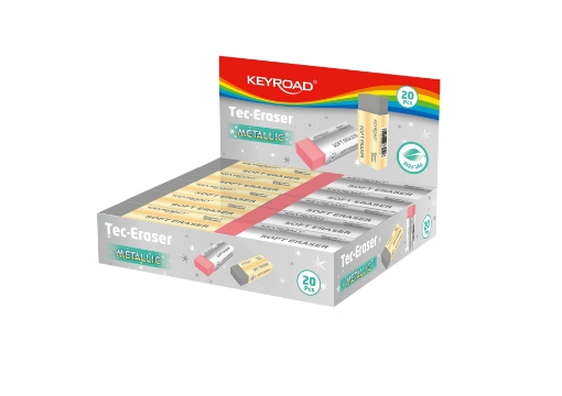 Image de Gomme métallique grand format Keyroad, couleurs douces – Modèle KR972929