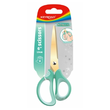 Zeige Details für Kinderschere aus Metall Keyroad Metallic 15 cm – Modell KR972939 Bild von Kinderschere aus Metall Keyroad Metallic 15 cm – Modell KR972939