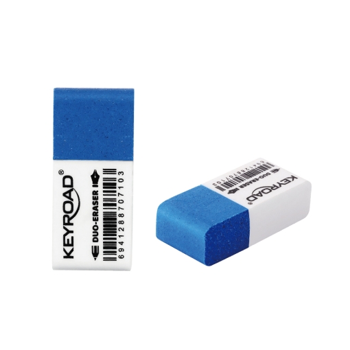 Image de Gomme bicolore petite Keyroad pour effacer crayon et encre Modèle KR971645