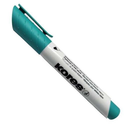 Image de Marqueur pour tableau blanc à pointe ronde Turquoise Kores Modèle 20839.