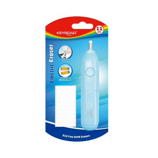 Image de Gomme électrique Keyroad - Carte 1 pièce + 10 recharges de gomme - Modèle KR972913