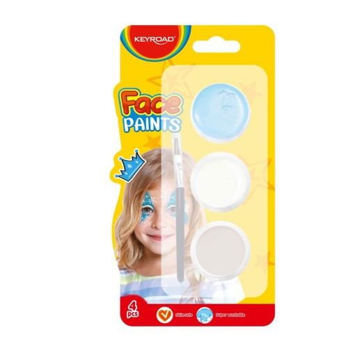 Picture of ألوان وجه كى رود - كارت 3 ألوان باستيل + فرشاة - موديل KR972891