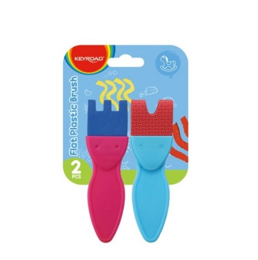 Image de Pinceau en plastique Keyroad - Formes variées pour la coloration - Carte de 2 pièces - Modèle KR972315
