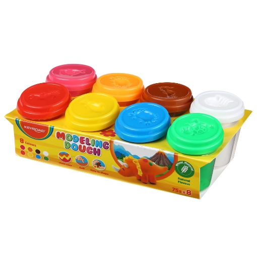 Picture of Keyroad Colored Modeling Clay – Box of 8 Jars, 75g Each – Model KR971722