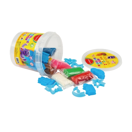 Picture of Keyroad Colored Clay Pieces – Jar with 8 Color Pieces (40g) + 10 Shaping Tools – Model KR972245