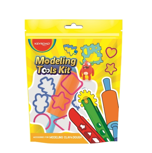 Imagen de Herramientas de modelado para plastilina Keyroad – 10 piezas de moldes y rueda de corte giratoria – Modelo KR972294