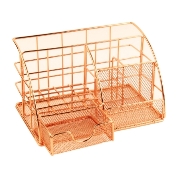 Mostrar detalles de Organizador de escritorio metálico multifuncional – Color dorado – Modelo Simba WDN1911084 Imagen de Organizador de escritorio metálico multifuncional – Color dorado – Modelo Simba WDN1911084