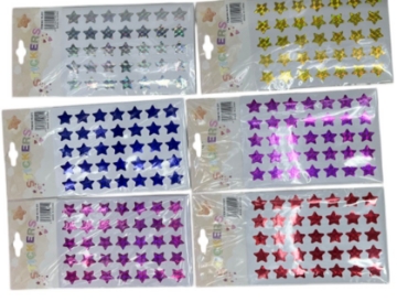 Agrandir l'image de Autocollants étoiles colorées - Paquet de 5 pièces - Modèle YK-011 Image de Autocollants étoiles colorées - Paquet de 5 pièces - Modèle YK-011