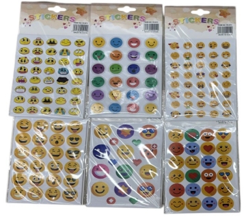 Agrandir l'image de Autocollants émojis colorés - Paquet de 5 pièces - Modèle YK-013 Image de Autocollants émojis colorés - Paquet de 5 pièces - Modèle YK-013